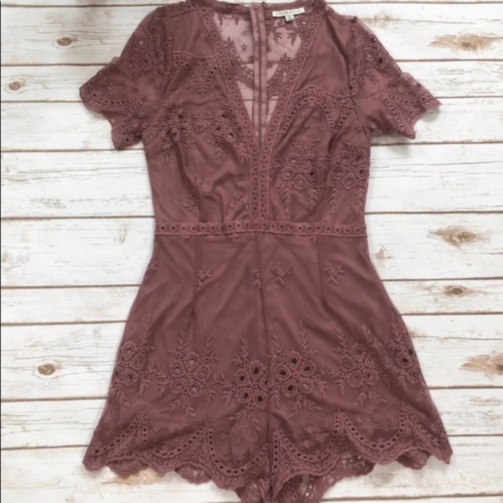 NWOT Haute Monde lace romper